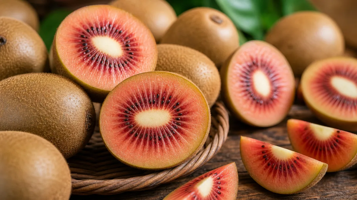 فروش کیوی تو سرخ با رنگ گوشت متمایز و طعم متعادل